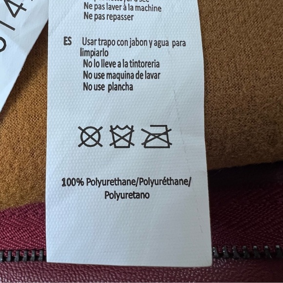 Y2K Forever 21 Burgundy Faux Leather Wide Leg Pants Size XL - Picture 9 of 13